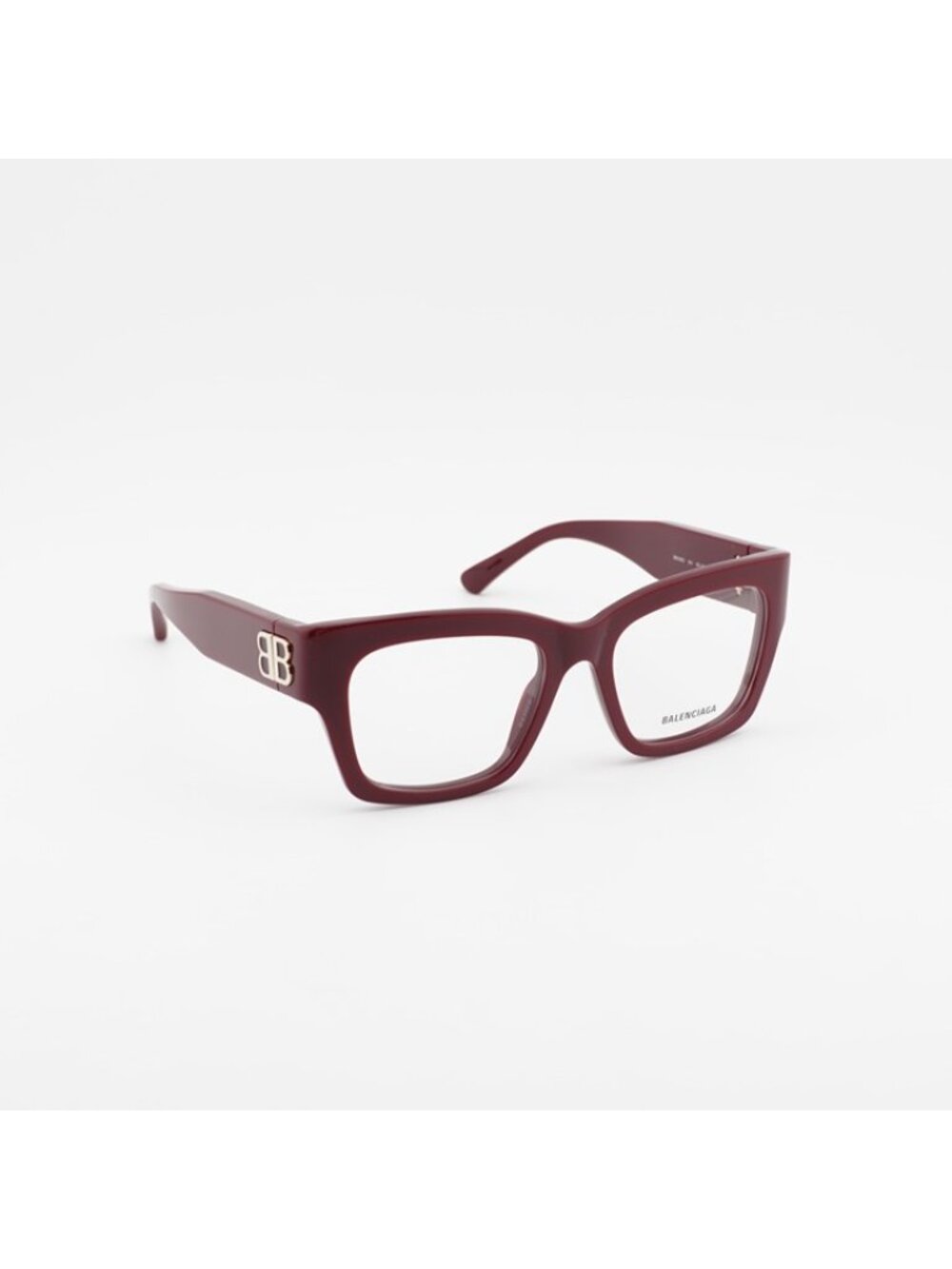 Balenciaga BB0325O 004 Eyeglasses Burgundy 52mm Square Frame - Picture 9 of 12